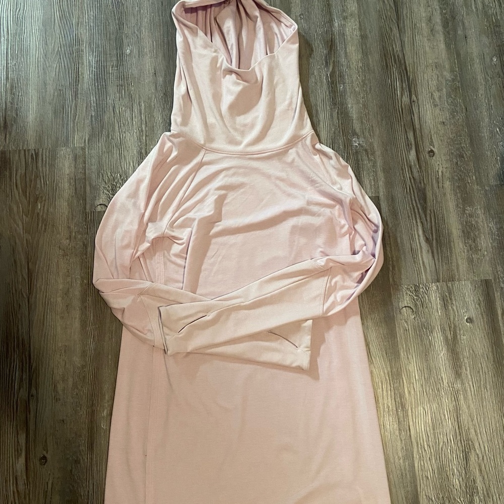 Athleta Light Pink Cowl Neck Hoodie